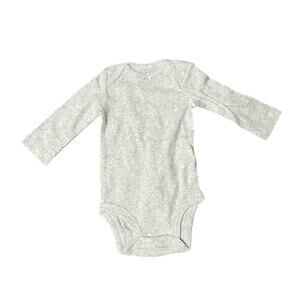 Carter's Grey Heart Long Sleeve Bodysuit